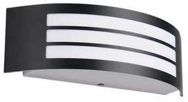 Sieninis lauko šviestuvas Reality Ceuta, 10W, E27, IP44, juoda sp., 31.5 cm x 10 cm