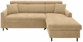 Kampinė sofa - lova Verde Otto 110, smėlio sp., dešininė, 175 x 218 cm x 98 cm