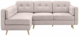 Kampinė sofa - lova Cornet, smėlio ruda sp., kairinė, 175 x 228 cm x 85 cm