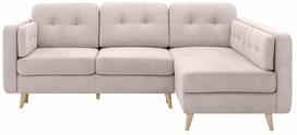 Kampinė sofa - lova Cornet, smėlio ruda sp., dešininė, 175 x 228 cm x 85 cm