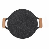 Black Korean Grill Pan Stone Coating Cooking Plate Easy to Clean BBQ Griddle  Home Cooking juoda