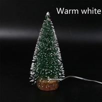 1pc LED Light Mini Artificial Christmas Trees Decorations  Festival Tabletop Miniature Snow Frost Xmas Tree Decor 4Sizes 20cm