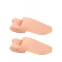 2PCS Silicone Gel Thumb Corrector Bunion Foot Toe Hallux Valgus Protector Separator Finger Straightener Adjuster Foot Care Tool beige