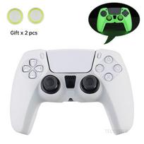 Glowing Silicone Case For PS5 Controller Rubber Cover Shell For PS5 Gamepad Joystick For PS5 Acssories Thumbstick Grip Caps