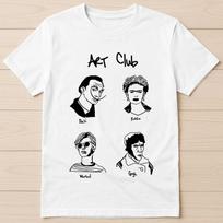 Art Club Van Gogh Salvodore Dali Warhol Kahlo Funny Gift T Shirt 8074 S