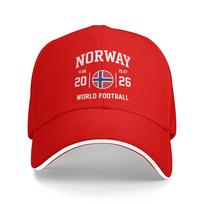 Norvegija Pasaulio Futbolo Gerbėjo Grafika Apranga Unisex Beisbolo Kepuraitė Trucker Kepuraitė Unikali Kelioninė Galvos Apdangalas Reguliuojama Snapback Kepuraitė One Size