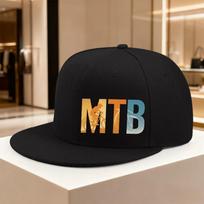 MTB Mountain Biking Graphic Print Snapback Cap Polyester Casual Outdoor Sports Adjustable Baseball Hat One Size