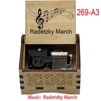Vintage Radetzky Marsch  Music Box 18 Note Melody Special Anime Souvenir for Friends Family Christmas Fans Gifts (as the picture,Small)