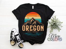 Oregon Beautiful State Pacific Northwest Home Mountains Travel Hiking Souvenir Birthday Gift Vintage Retro T-Shirt, Vacation Traveling Visit 160