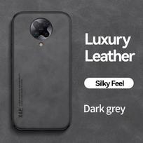 Dėklas Xiaomi Poco F2 Pro Dėklas Odinis Automobilinis Magnetinis Laikiklis Telefono Dėklas Poko Little F 2 PocoF2 Pro F2Pro Matinis Galinis Dangtelis For Poco F2 Pro tamsiai pilka spalva