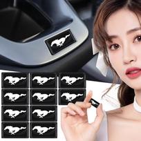 5/10Pcs Carbon Fiber Steering Wheel Car Logo Emblem 3D Stickers For Ford Raptor Fiesta Focus 2 3 4 Mondeo Ecosport Mustang Fusion 2pcs-Mustang