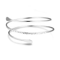 Metal Arm Cuff Upper Arm Bracelet Band for Women Gold Silver Adjustable Arm Cuff sidabras