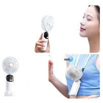 mling Portable USB Rechargeable Mini Fan balta