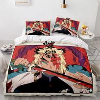 Kamado Tanjirou patalynės komplektas Viengulis Twin Pilnas Queen King Dydžio Demon Slayer Patalynės Komplektai Suaugusiems Vaikams Miegamojo Antklodės Užvalkalų Rinkiniai 3D Anime 33 EU Single(135*200cm)3pcs red