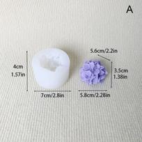 Hydrangea Flower Silicone Mold Diy Aromatherapy Candle Gypsum Resin Clay Mold Kitchen Baking Cake Decoration Flower Mold beige