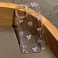 Bow pattern iphone16pro For iPhone 16 15 Pro Max 16E 14 13 12 11 XS X XR 7 8 Plus Phone case with airbag anti fall feature iphone 13