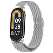 Xiaomi Smart Band 10 Magnetinės laikrodžio apyrankės Pakeitimas Patogios Sportinės Apyrankės Nerūdijančio Plieno SYA002646501A-AR sidabras