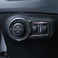 Mano geros automobilio priekinio žibinto mygtuko jungiklio dekoratyvinis rėmelio žiedo lipdukas Jeep Compass 2017 2018 interjero aksesuarams gray