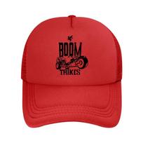 Boom Trikes Motorcycle Art Fashion Mesh Baseball Cap Breathable Casual  Hats Outdoor For Unisexs And Womens One Size