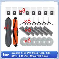 ABUL-28 Pcs For Dreame L10s Pro Ultra Heat/X30 Ultra/X30 Pro/Mova E30 Ultra Robot Vacuum Cleaner Sweeper Accessories