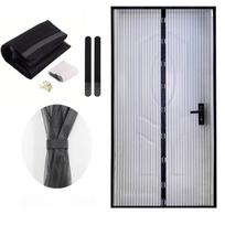 Tvirtas magnetinis tinklelis nuo uodų durims, užuolaida, uodų tinklas, vabzdžių, laisvų rankų, pertvara, tyli dryžuota durų užuolaida, miegamojo vėdinimas