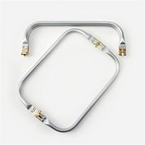 Aliumininio rėmo rankinės rankenos aparatūros užsegimas 25cm X 8,5cm Lengvas patvarus metalinis piniginės rėmas su užrakinimo mechanizmu pasidaryk pats rankinių gamybai One Size white