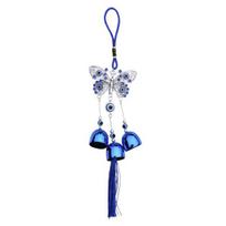 Void Studio Blue Evil Eyes Wind Chime for Outside Butterfly/Elephant/Tree/Sun/Hand Decorative Metal Bell Hanging Ornament Home Garden Balcony A