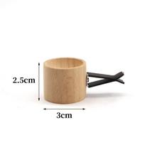 Clip-on Wooden Aroma Diffuser Bedroom Decor Diffuser  for Car Air Conditioning Vents A 3x2.5cm black