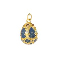 Bohemia Easter Egg Crystal Pendant Jewelry Accessories Necklace Pendant  Party C Blue 2.33cm