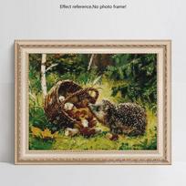 Deimantinė mozaikinė ežiuko kryžminio dygsnio Kalnų krištolinis siuvinėjimas Deimantinis siuvinėjimas Gyvūnų deimantų tapyba 20*30 cm