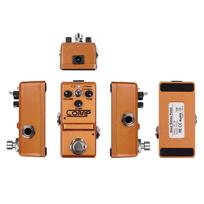 Rowin kompresoriaus gitaros pedalo efekto pedalas True Bypass oranžinė