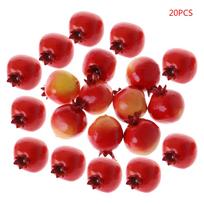 20pcs Lifelike Simulation Artificial Pomegranate Fake Fruit Home Party Decor