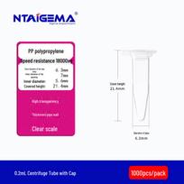 Disposable Plastic Centrifuge Tubes with Graduation Marks: 0.2/1.5/10/15/20/50/100ml