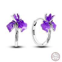 Sweet 925 Silver Ladybug Butterfly Dragonfly Iris Flower Design Earrings Fit Wedding Parties Exquisite Jewelry