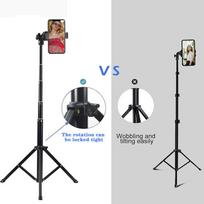 Ez-130cm Aluminum Alloy Mobile Phone Holder Selfie Stick Tripod EZ-130cm juoda