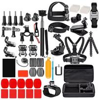 Action Camera Accessory Bundle Kit 64in1 Universal Head Strap Chest Harness Mount Selfie Stick Case for GoPro DJI Osmo Insta360 64-in-1 juoda