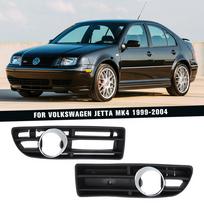 Priekinių rūko žibintų surinkimo dangtelis, skirtas VW Bora Jetta MK4 1999 2000 2001 2002 2003 2004, rūko žibinto grotelių dangtelio rėmelis, automobilio aksesuarai Left and Right gray