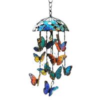 Creative Butterfly Wind Chimes Colorful Butterfly Hanging Ornaments Garden Pendant  Home Decoration spalvota