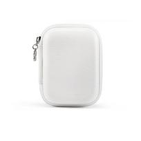 Mesh Pocket Digital Camera Case Hard Shell Zipper Closure Earphone Storage Bag Shockproof Compact Size Cable Organizer balta