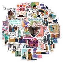 50 vnt. grafiti lipdukai Daugiafunkciniai dekoratyviniai vandeniui atsparūs „Heartstopper“ lipdukai bagažo nešiojamojo kompiuterio lipdukai įvairiaspalvis