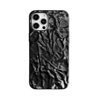 Prabangus 3d matinis sidabro skardos folijos klostės telefono dėklas, skirtas iPhone 14 13 Pro Max 11 12 Xr X Xs Candy vienspalvis galinis dangtelis For iphone 13Pro Max gray