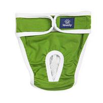 Adorable Puppy Diaper Cozy Soft Texture Leak-proof Female Dogs Sanitary Panties žalia