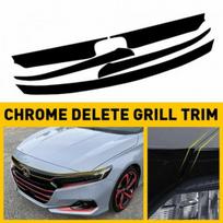 Chrome Delete Blackout Overlay for -22 Honda Accord Front Upper Grill Trim