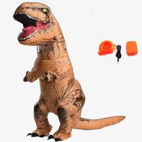 T-REX Drakono pripučiamas kostiumas, Dinazauro pripučiamas Cosplay kostiumas suaugusiems vyrams moterims, Milžiniški naujoviški teminės vakarėlio drabužiai paplūdimiui Kalėdoms vaidmenų žaidimui S(110-140CM)