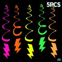 5/10/20 vnt. Šviečiantys sukamieji girliandos vakarėlio dekoracijos Spalvotos fluorescencinės sukamojo srauto juostelės Neoninės švytinčios vakarėlio juostelės Vakarėlio reikmenys