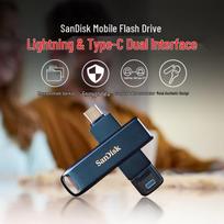 SanDisk iXpand Flash Drive Luxe 256GB Type-C & Lightning