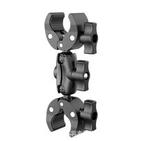 Action Camera Double-Head Strong Clip Motorcycle Riding Fixed Selfie Stick  Bracket 6cm Accessories Can Be Printed for Insta360 juoda