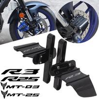 Motociklų priedai YAMAHA YZF R3 R25 MT03 MT25 MT 03 25 MT-03 priekiniai ratai Fiksuotas vėjo sparnas Bat sparnas priekinis ratas MT03 LOGO Black