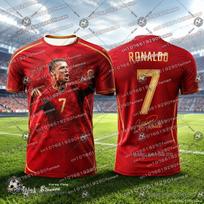 2026 New Ronaldo Fan Special Souvenir Edition Football Tee 2026 Summer Quick Dry Breathable Daily Outdoor Shirt For Adults S