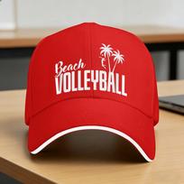 Beach Volleyball Beach Team Sport Player Baseball Cap  Trendy Trucker Hat Summer Women Unisex Running Hippie Baseball Caps One Size red